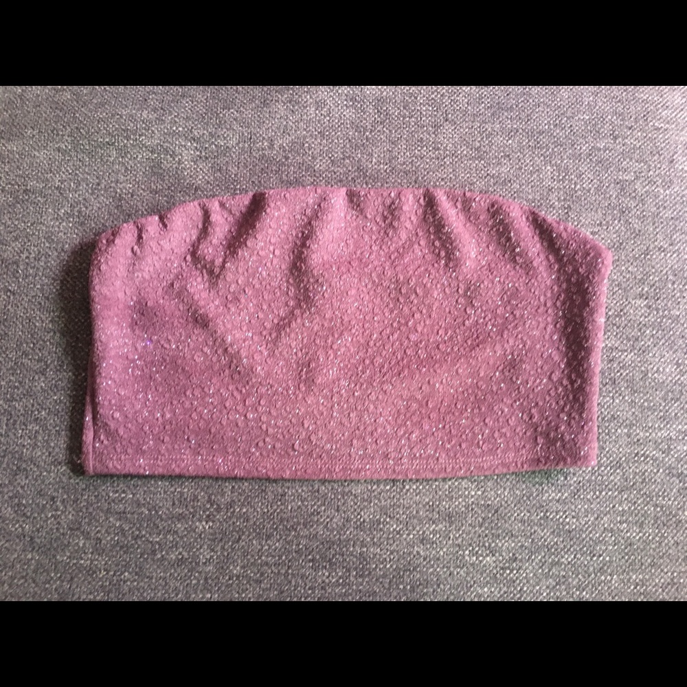 AKIRA sparkly mauve bandeau - L